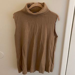 Trendy brown sweater vest!